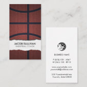Basketball-Trainer Sportscanner Visitenkarte (Vorne/Hinten)
