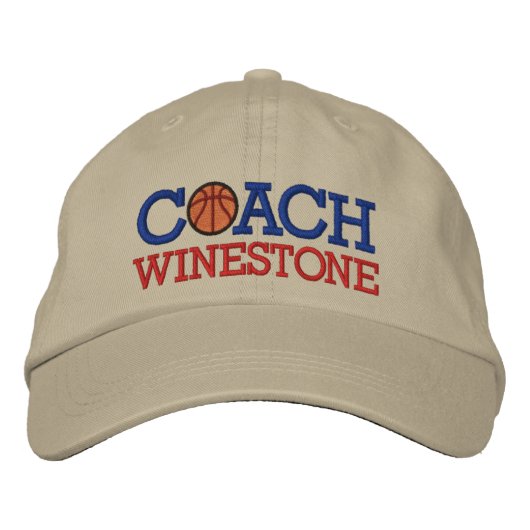 Basketball-Trainer - SRF Bestickte Kappe (Vorderseite)