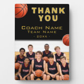 Basketball-Trainer Team Name Foto Fotoplatte (Vorderseite)