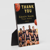 Basketball-Trainer Team Name Foto Fotoplatte (Seite)