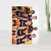 Basketball-Trainer Teamname Foto Dankeskarte (Rückseite)