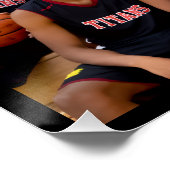 Basketball-Trainer Teamname Foto Poster (Ecke)
