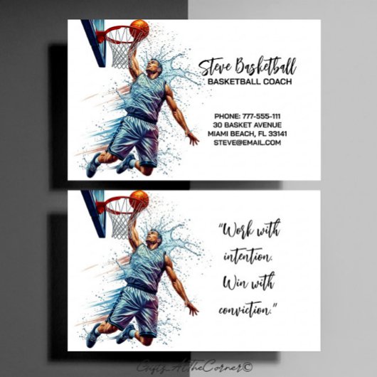 Basketball-Trainer Trainer Visitenkarte