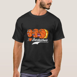 Basketball Trainer Vater Mama Gesichter Ich Herz B T-Shirt