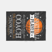 Basketball-Trainer Vielen Dank, dass Sie Blanka ge Fleecedecke (Vorderseite (Horizontal))