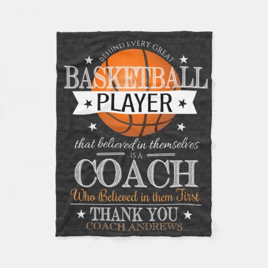 Basketball-Trainer Vielen Dank, dass Sie Blanka ge Fleecedecke (Vorderseite)