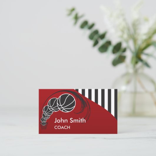 Basketball-Trainer Visitenkarte (Stehend Vorderseite)