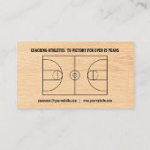 Basketball-Trainer Visitenkarte (Rückseite)