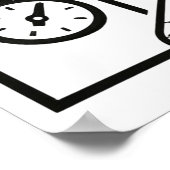 Basketball-Trainerpfeife Stopwatch Poster (Ecke)