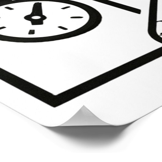 Basketball-Trainerpfeife Stopwatch Poster (Ecke)