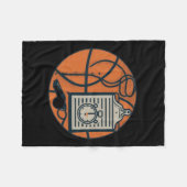 Basketball-Trainerpfeife Zwischenablage Stoppuhr Fleecedecke (Vorderseite (Horizontal))