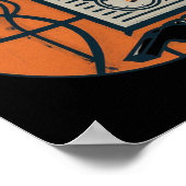 Basketball-Trainerpfeife Zwischenablage Stoppuhr Poster (Ecke)