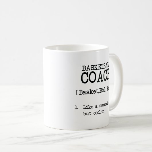 Basketball-Trainers-Definitions-lustiges Kaffeetasse (VorderseiteRechts)