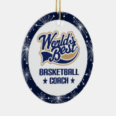 Basketball-Trainers-Geschenk-Verzierung Keramik Ornament (Rechts)