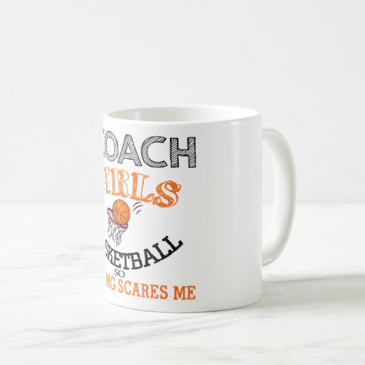Basketball-Trainers-Mädchen-Geschenk Kaffeetasse (VorderseiteRechts)