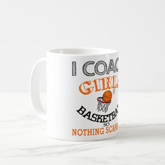 Basketball-Trainers-Mädchen-Geschenk Kaffeetasse (Vorderseite Links)