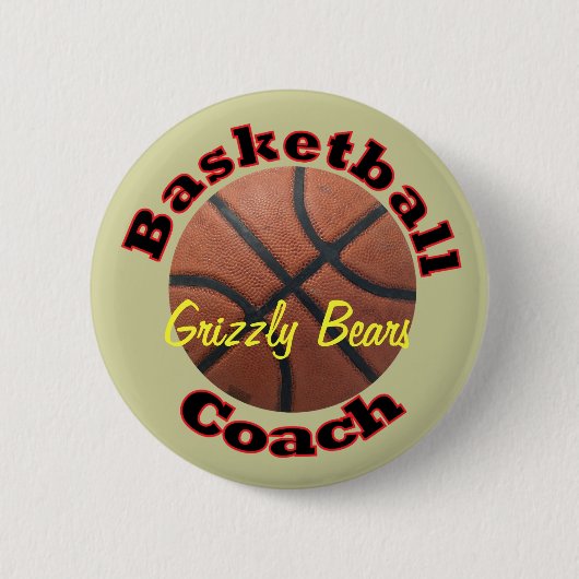 Basketball-Trainers-Team Button (Vorderseite)