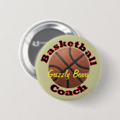 Basketball-Trainers-Team Button (Vorne & Hinten)