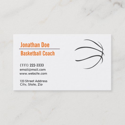 Basketball-Trainers-Visitenkarte Visitenkarte (Vorderseite)