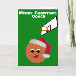 Basketball-Trainers-Weihnachten Feiertagskarte