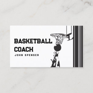 Basketball-Trainerunterricht Vector Grafikkarte Visitenkarte