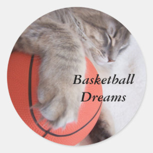 Basketball-Traumaufkleber Runder Aufkleber
