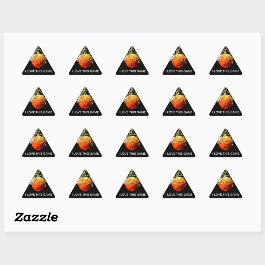 Basketball Triangle Sticker (Blatt)