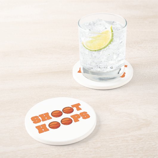 Basketball-Trieb-Band-T - Shirts und Geschenke Sandstein Untersetzer (Seite)