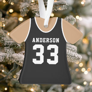 Basketball-Trikot Sportsteam-Uniform Schwarz Ornament