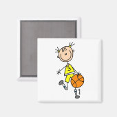 Basketball-Tshirts und Geschenke für Mädchen Magnet (Vorderseite/Rückseite)