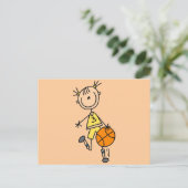 Basketball-Tshirts und Geschenke für Mädchen Postkarte (Stehend Vorderseite)
