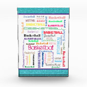 Basketball-Typografie Fotoblock (Vorderseite)