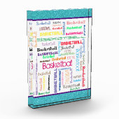 Basketball-Typografie Fotoblock (Links)