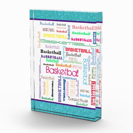 Basketball-Typografie Fotoblock (Rechts)
