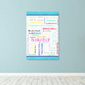 Basketball-Typografie Leinwanddruck (Insitu (Holzboden))