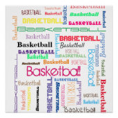Basketball-Typografie Poster (Vorderseite)