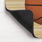 Basketball u. Holz-Gerichts-Hintergrund: Mousepad (Ecke)