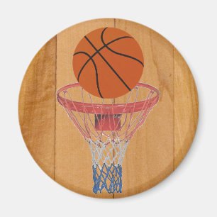 Basketball u. Korb Magnet
