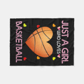 Basketball über Frauen Geschenk nur ein Mädchen, d Fleecedecke (Vorderseite (Horizontal))