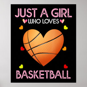 Basketball über Frauen Geschenk nur ein Mädchen, d Poster