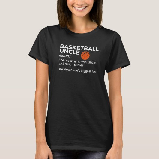 Basketball Uncle Definition Niece's Biggest Fan T-Shirt (Vorderseite)