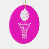Basketball und Band-Verzierungs-Rosa Keramikornament (Rechts)