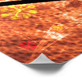 Basketball und Basketball-Hoop-Basketball lila Poster (Ecke)