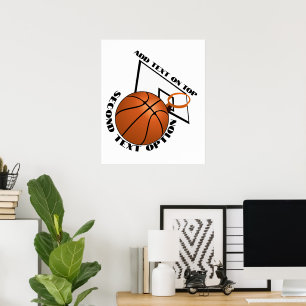 Basketball- und Basketballkorb-Sportarten Poster