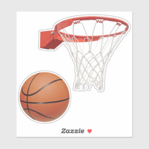 Basketball und Hoop-Aufkleber Aufkleber