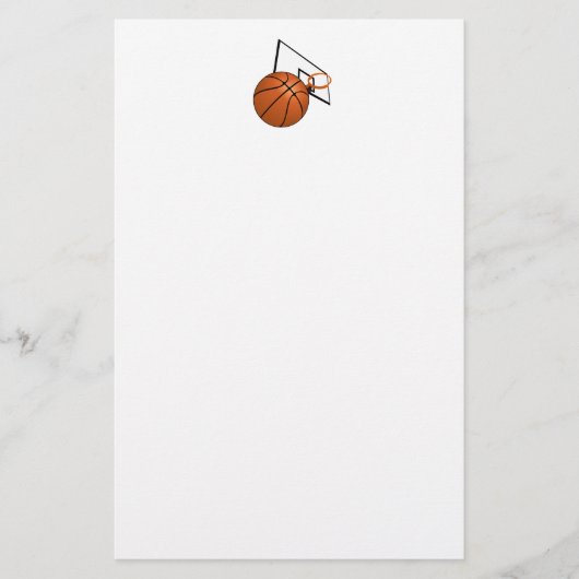 Basketball und Hoop Briefpapier (Vorderseite)