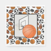 Basketball und Hoop Serviette (Vorderseite)