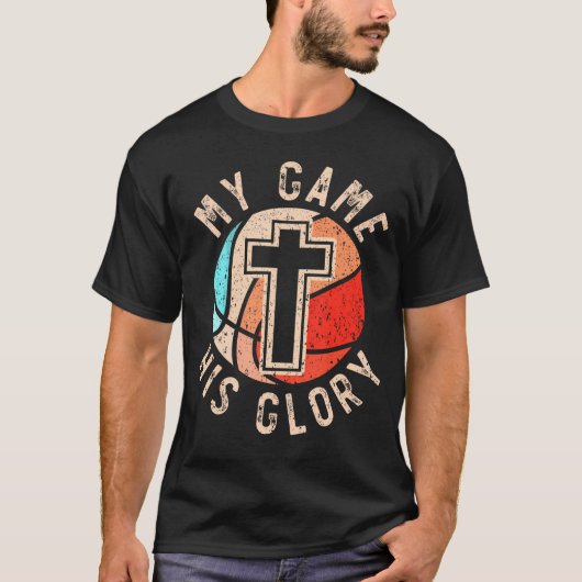 Basketball und Jesus Christus Christlich Glaube Ho T-Shirt (Vorderseite)