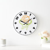 Basketball und Netzuhr Große Wanduhr