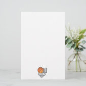 Basketball und Netzvektorgrafik Briefpapier (Stehend Vorderseite)